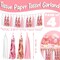 4P Pink White Peach Rose Gold Tassels Party Tassel Garland Banner, Tassels Banner Streamers for Parade Floats, Bachelorette, Wedding, Birthday, Christmas, Bridal/Baby Shower Party Decorations